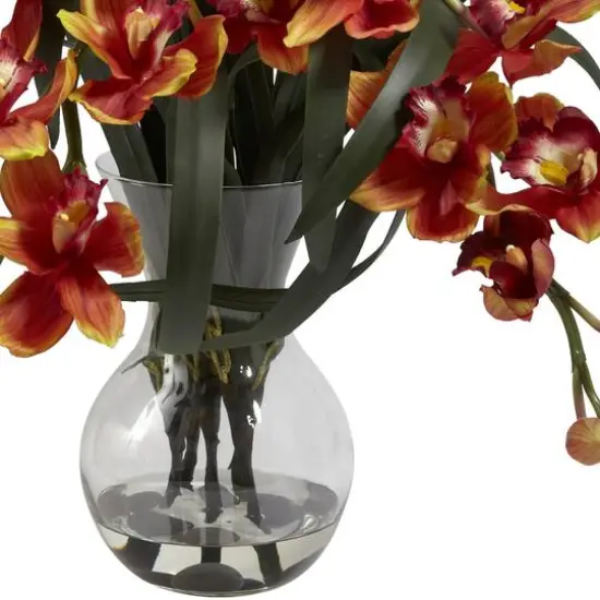 3ft. Large Cymbidium Artificial Arrangement with Vase {4}
