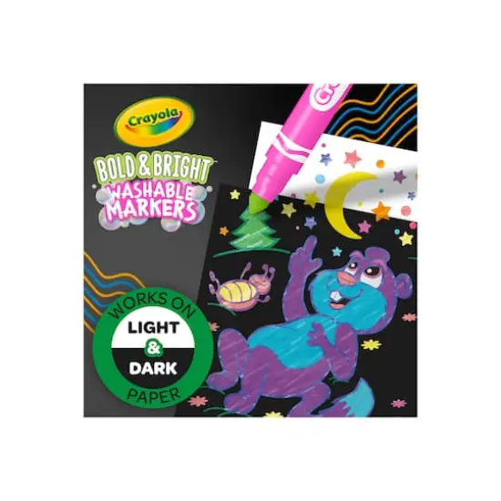 Crayola&reg; Bold & Bright Broad Line Washable Markers, 10ct. {6}