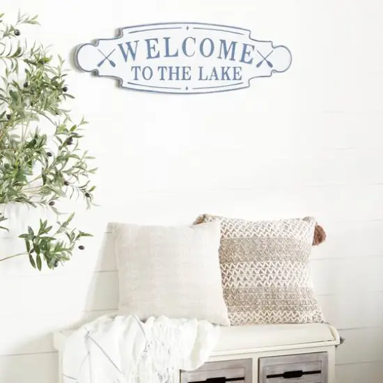Blue Metal Coastal Sign Wall D&eacute;cor {9}