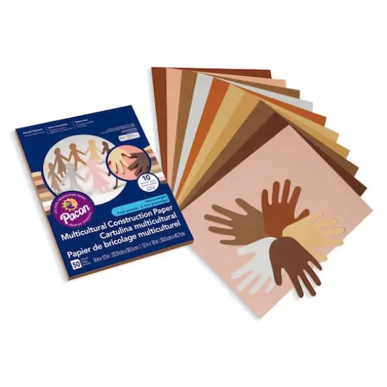 Pacon&reg; 9" x 12" Multi-Cultural Construction Paper, 50 Sheets {3}
