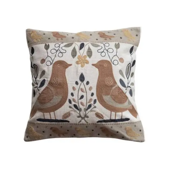 Hello Honey&reg; 18" Embroidered Birds Throw Pillow {1}