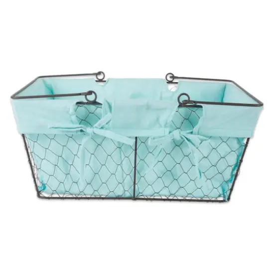 DII&reg; Aqua Chicken Wire Egg Basket {3}