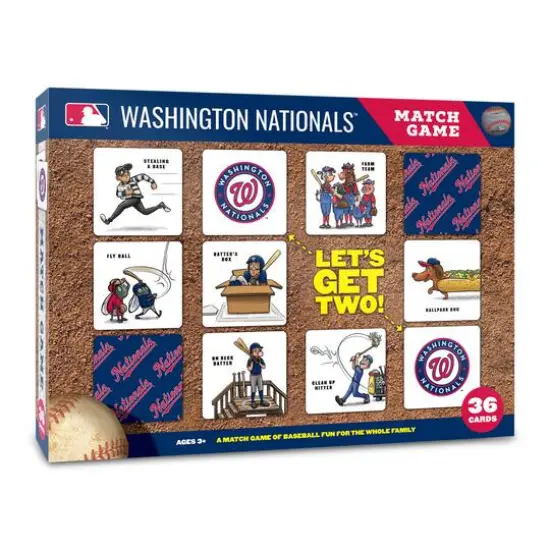 Major League Baseball Licensed Memory Match Game Washington Nationals {1}
