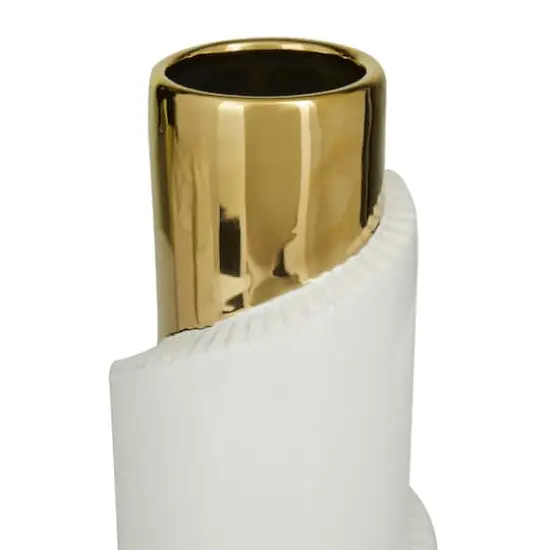 Set of 3" Gold Stoneware Contemporary Vase 15", 12", 9" {4}