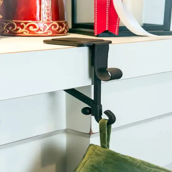 Brown Mantel Garland & Christmas Stocking Holder, 2ct. {5}