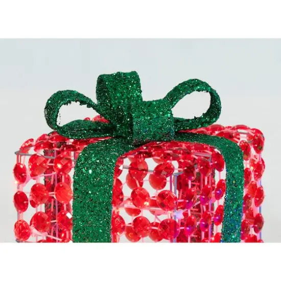 3-Piece Random Twinkle LED Diamond Beads Gift Box Sculpture Set {5}