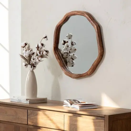 Habitat Imani 24" Wood-Framed Mirror {3}
