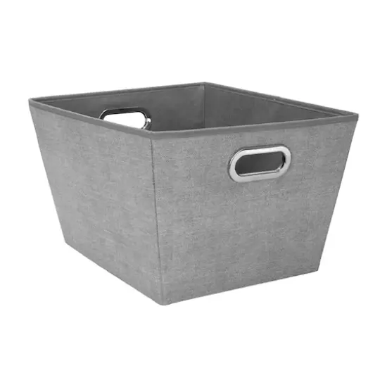 Simplify Large Heather Gray Grommet Storage Bin {9}