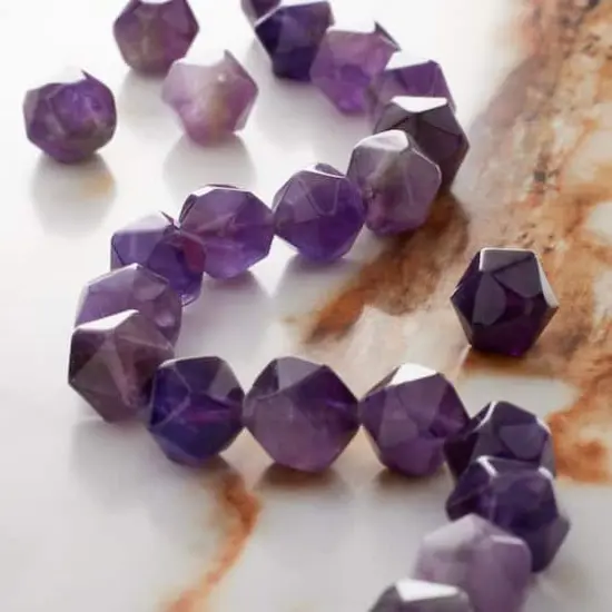 Amethyst Faceted Star Cut Beads, 10mm by Bead Landing&trade; {3}