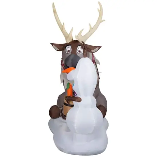 7ft. Airblown&reg; Inflatable Christmas Olaf & Sven Scene {4}