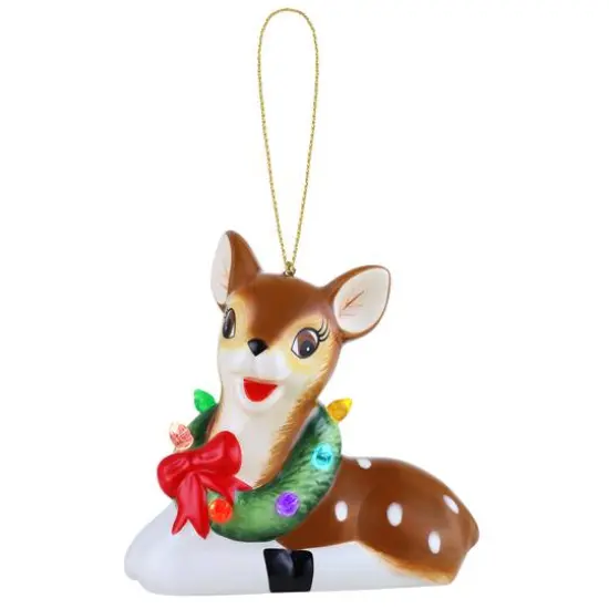 Holiday Reindeer Ceramic Ornament {1}
