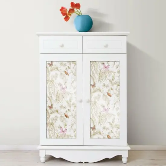 RoomMates Butterfly Sketch Peel & Stick Wallpaper Pink and Gold {5}