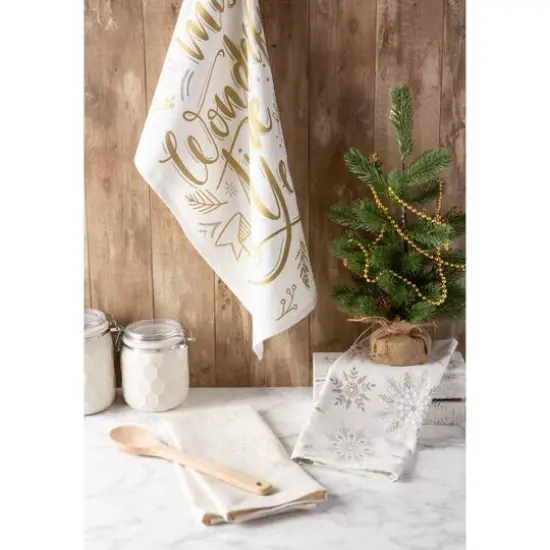 DII&reg; Assorted Winter Sparkle Dishtowel Set {9}