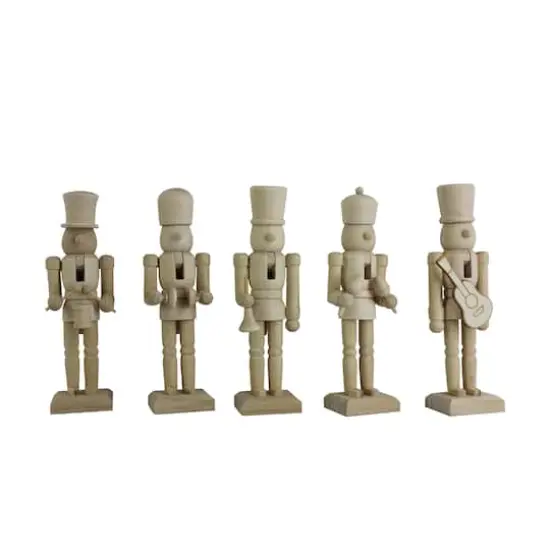 6" Musical 5 Piece DIY Pinewood Nutcracker Set by Make Market&reg; {4}