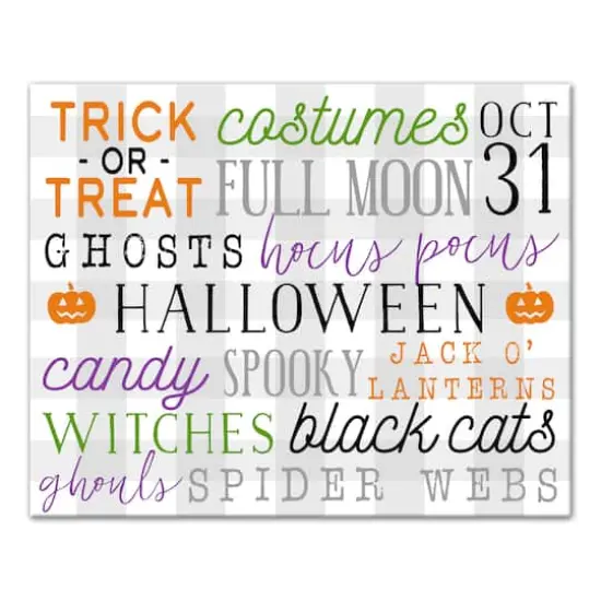 Halloween Words 16" x 20" Canvas Wall Art {1}