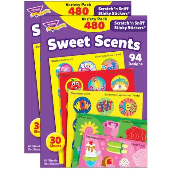 Trend Enterprises&reg; Stinky Stickers&reg; Sweet Scents Variety Pack, 2 Packs of 480ct. {1}