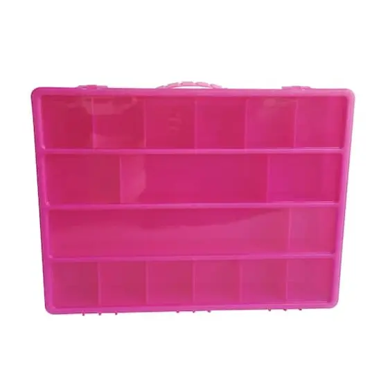 14" Plastic Craft Case by Creatology&trade; Pink {1}