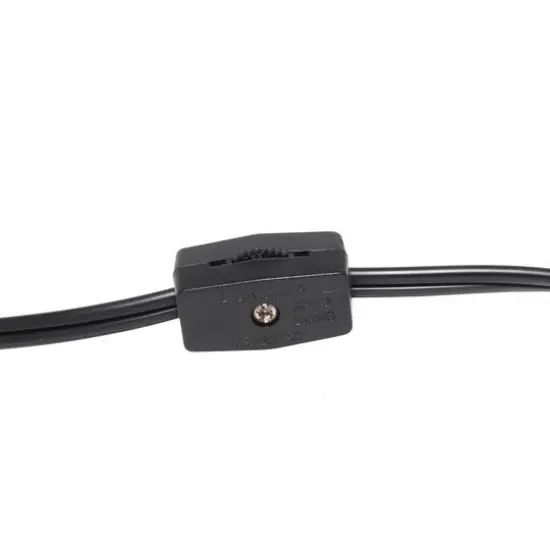 Simple Designs 14" Glass Table Lamp with White Fabric Shade Smoke/White {10}