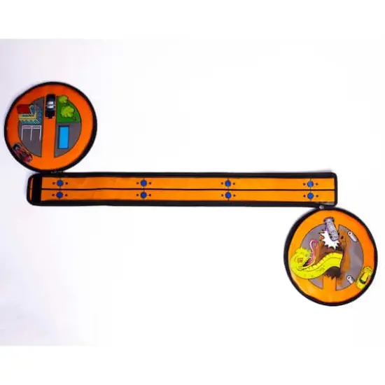 Tara Toy ZipBin Hot Wheels Wheelie Track Pack & Racetrack Mat {6}