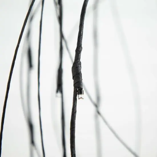 4ft. Orange & Purple LED Pre-Lit Halloween Black Willow Artificial Fall Tree {9}