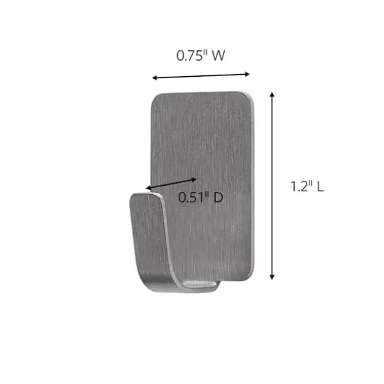 Command&trade; Small Decorative Metal Hooks, Stainless Steel {4}