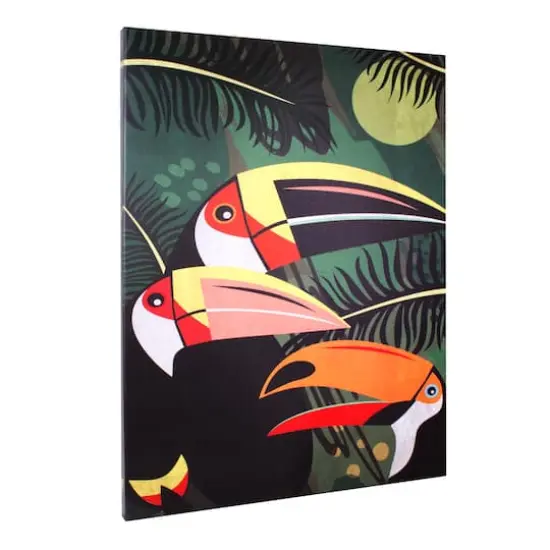 Toucan Birds Outdoor Canvas Art Print - 35"x35" {1}