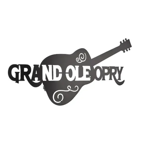 American Art Decor Grand Ole Opry laser Cut Guitar Metal Sign Featuring Back Lit LED - 36" x 17.6" {1}