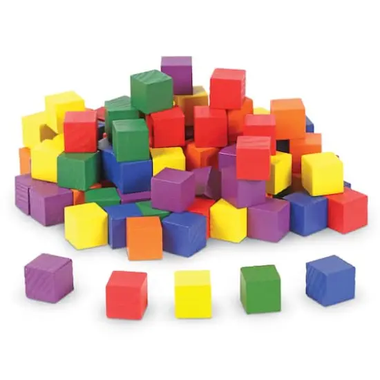 Learning Resources Wooden Color Cubes, 102ct. {1}