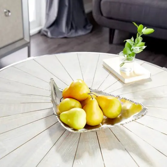 CosmoLiving by Cosmopolitan 16" Silver Aluminum Contemporary Tray {6}