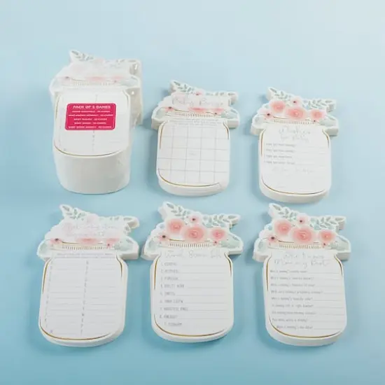 Kate Aspen&reg; Floral Mason Jar Baby Shower 5-Game Card Set {3}