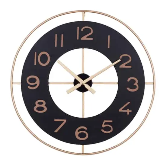 Gold Vintage Metal Wall Clock, 28" x 28" {1}