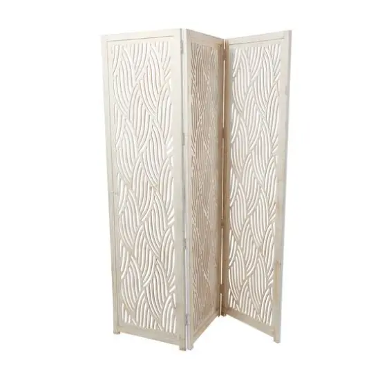 7ft. White 3-Panel Room Divider Screen {4}
