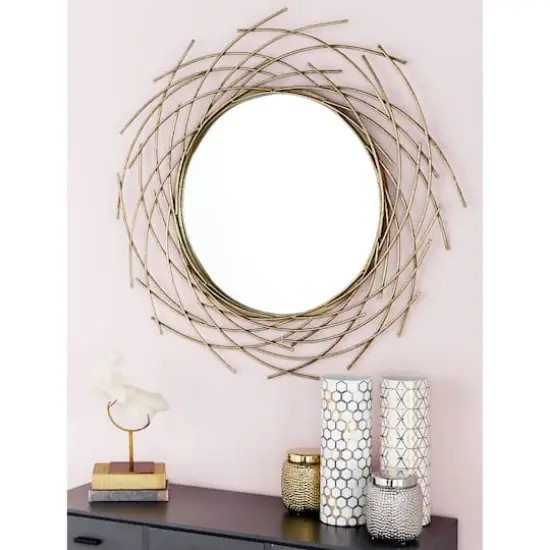 CosmoLiving by Cosmopolitan 39" Gold Glam Metal Wall Mirror {8}