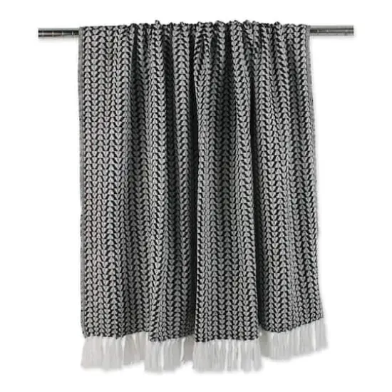 DII&reg; Black Arrowhead Woven Throw {7}