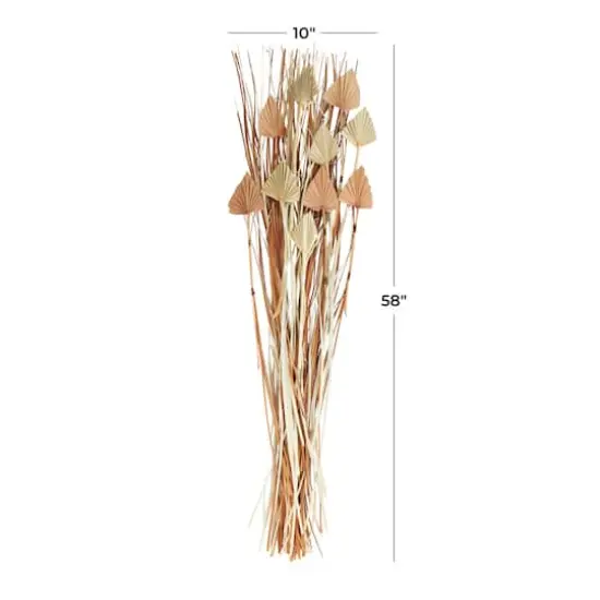 Natural Brown Dried Fan Palm Leaf & Grass Bundle {5}