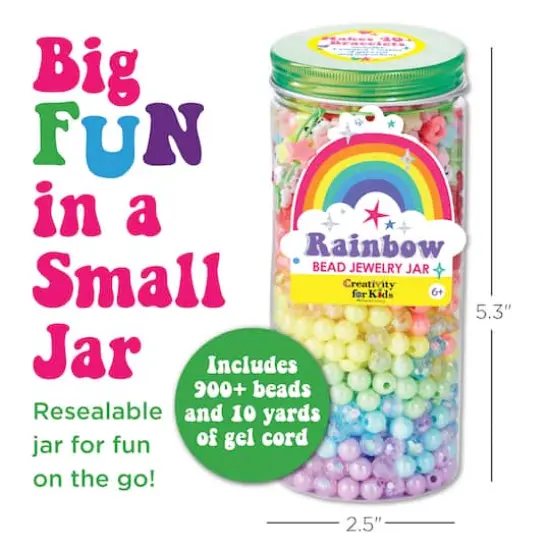 Creativity for Kids&reg; Rainbow Bead Jewelry Jar {9}