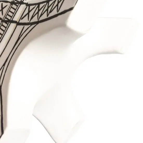 Hello Honey&reg; 11.7" White & Black Decorative Stoneware Eiffel Tower Vase {7}