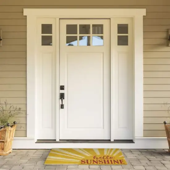 DII&reg; Yellow Hello Sunshine Doormat {3}