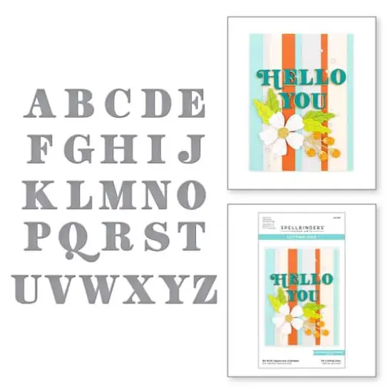 Spellbinders&reg; Be Bold Uppercase Alphabet Etched Dies {4}