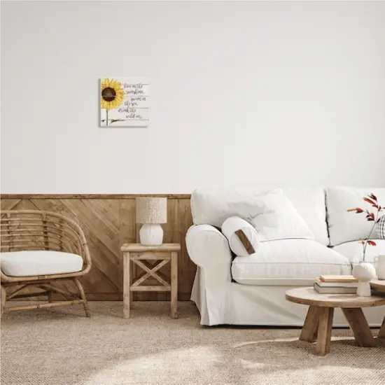 Stupell Industries Live In Sunshine Drink Wild Air Phrase Sunflower,12" x 12" {3}