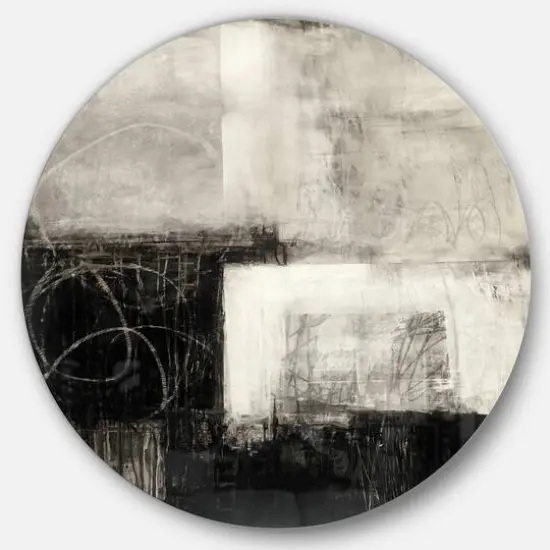 Designart - A Geometric Day II - Geometric Metal Circle Wall Art {1}