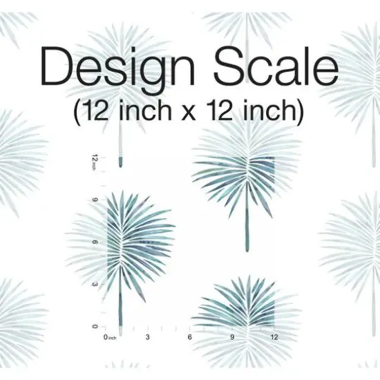 RoomMates Cat Coquillette Fun Fronds Peel & Stick Wallpaper Blue/White {5}