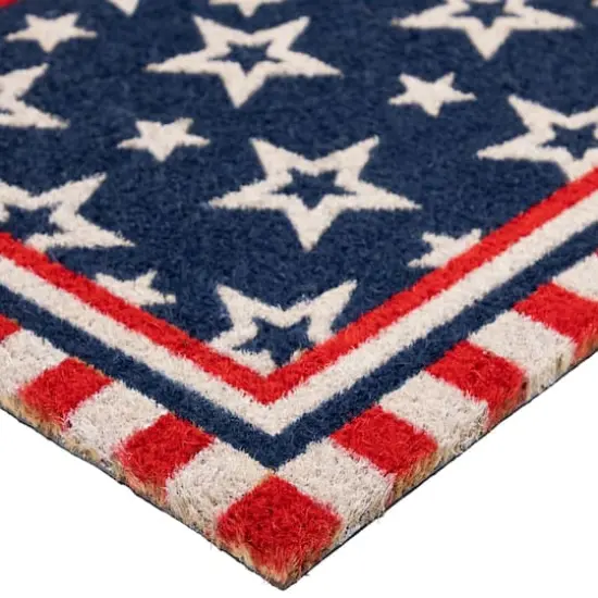 Blue & Red Patriotic Stars & Stripes Border Doormat {5}