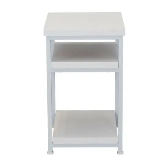 Household Essentials Jamestown 2-Shelf End Table White {6}