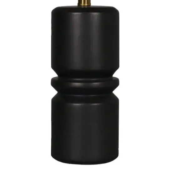 22" Black Ceramic Table Lamp with White Fabric Shade by Ashland&reg; {3}