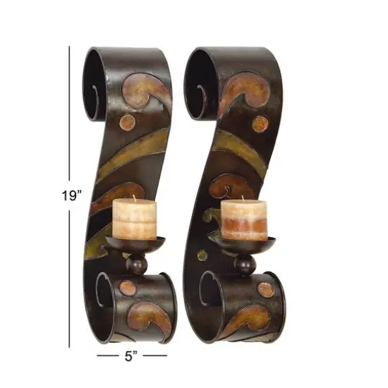 19" Metal Traditional Wall Sconce Set, 2ct. {9}