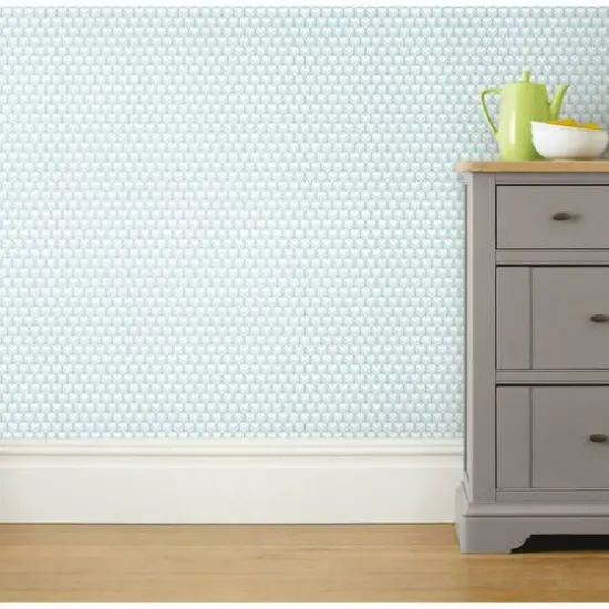 RoomMates 3D Petite Hexagons Peel & Stick Wallpaper Blue {6}