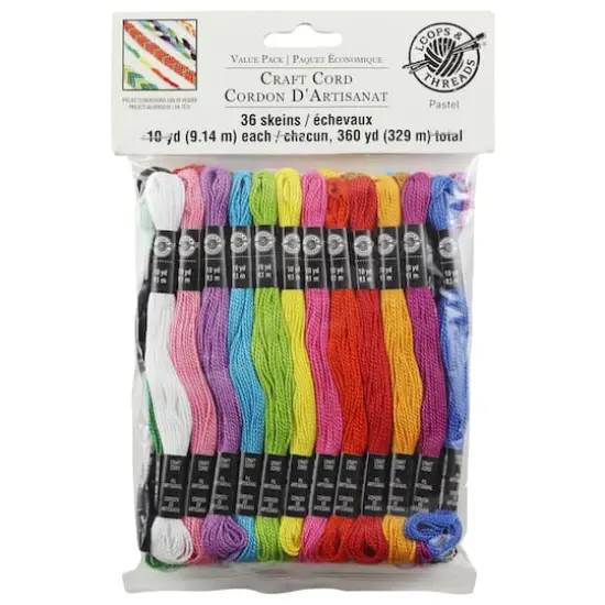 Pastel Craft Cord by Loops & Threads&trade;, 36ct. {6}