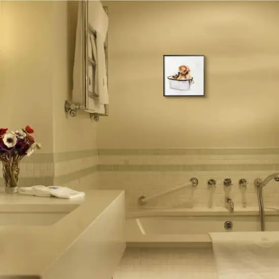 Stupell Industries Rustic Mother Bear and Cub in Bubble Bath,12" x 12" {3}