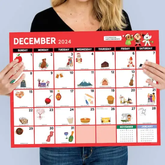 TF Publishing 2024-2025 Large Every Day's a Holiday Desk Pad Calendar {6}